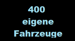 400 eigen Fahrzeuge